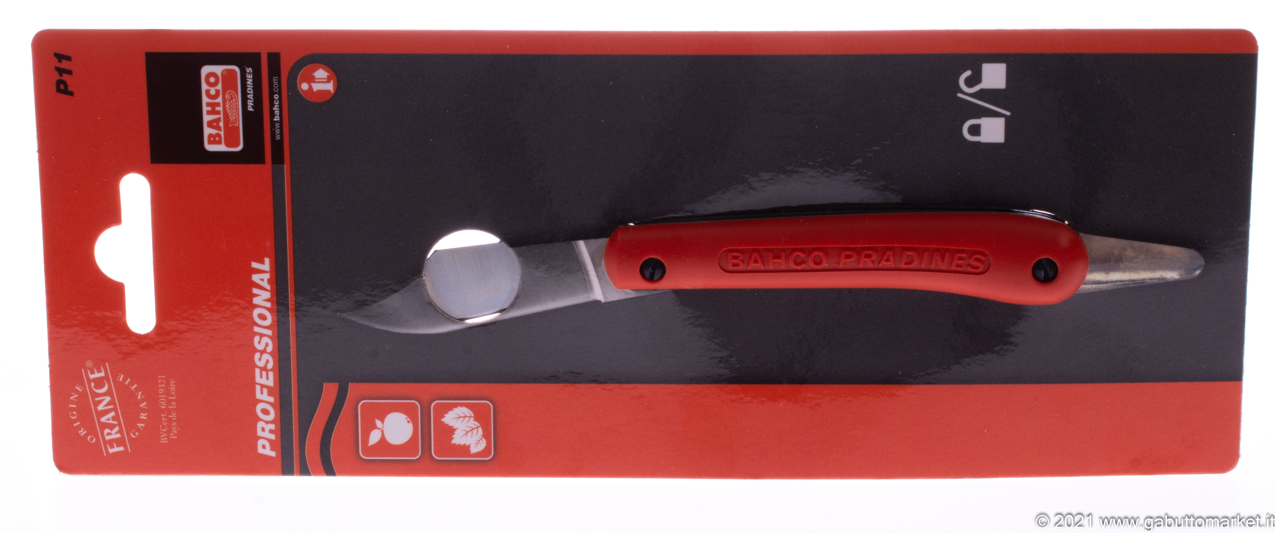 Vendita P11 coltello da innesto e potatura Bacho con leva stacca corteccia